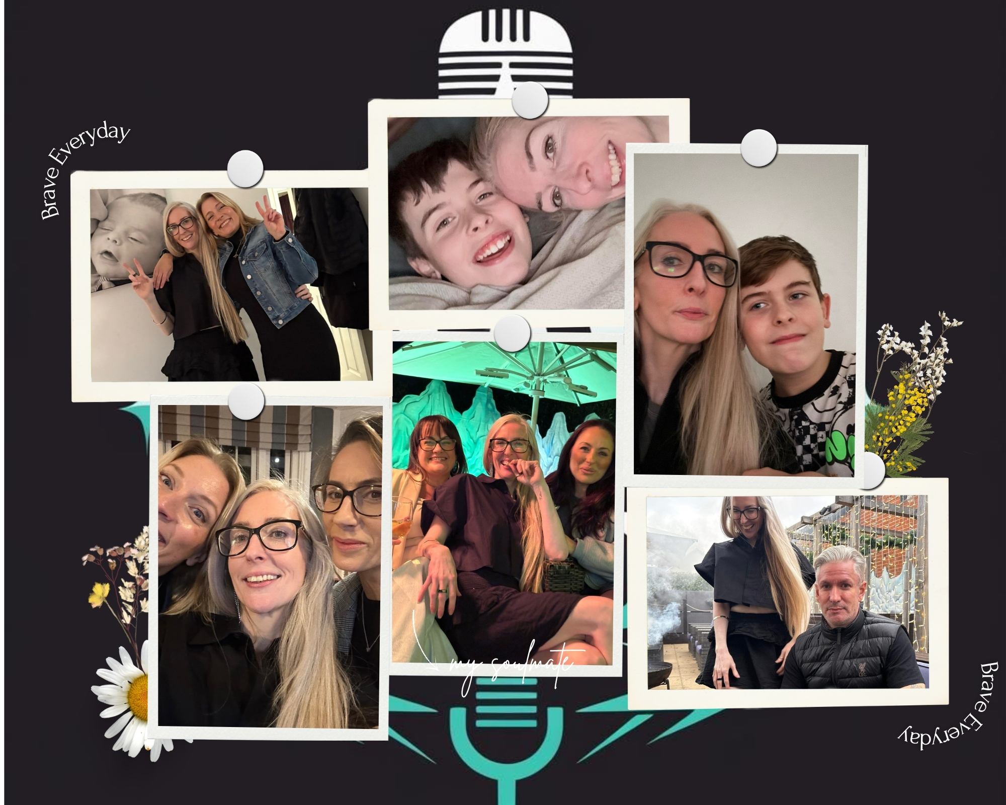 Louise with friends and family - Brave Everyday moments